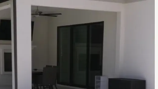 modern outdoor patio area